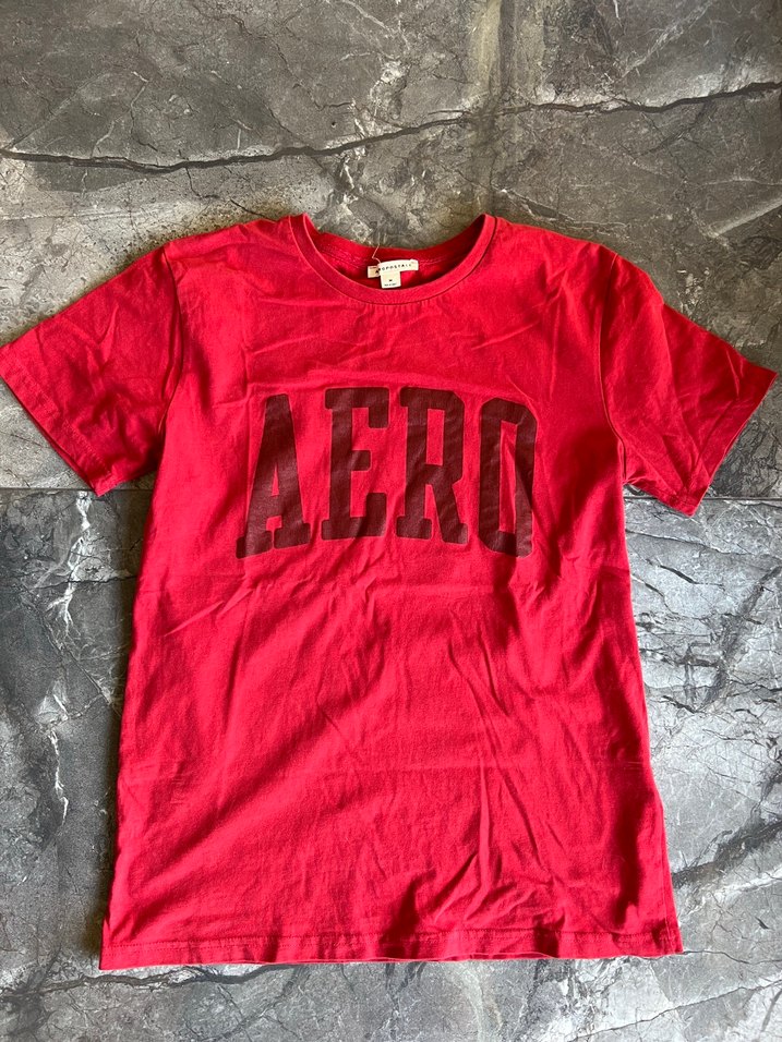 Kırmızı Baskılı Erkek Kısa Kollu Tişört - Görsel 3