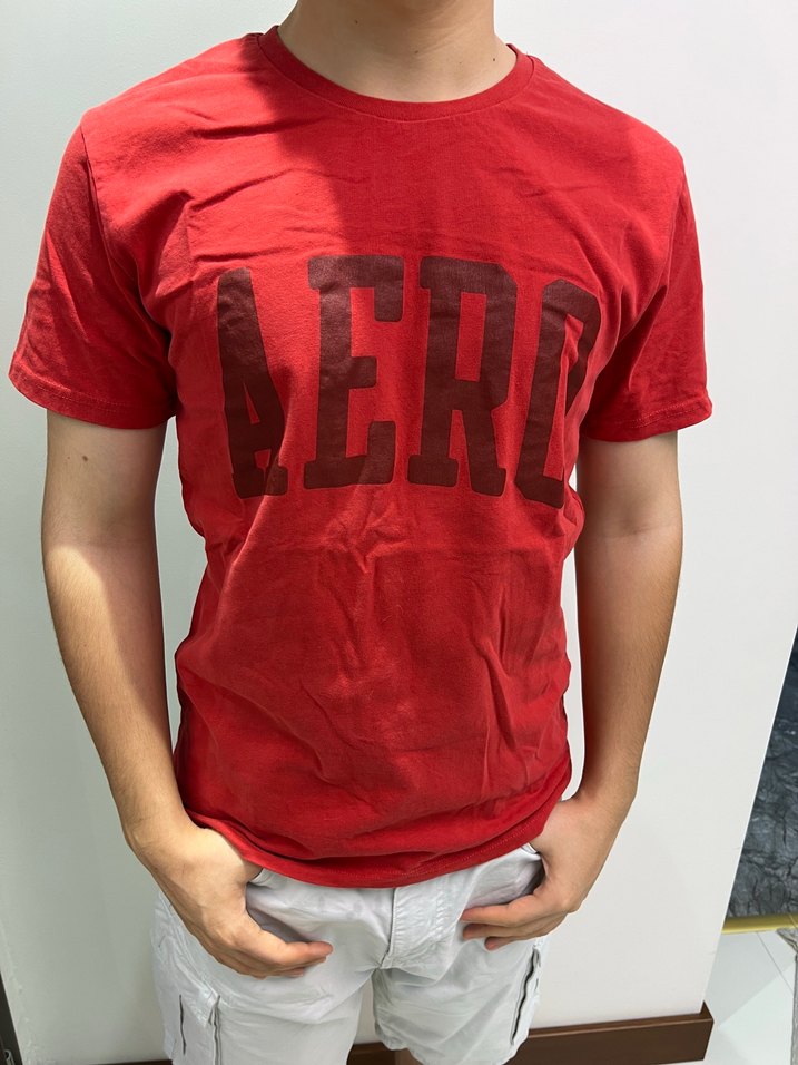 Kırmızı Baskılı Erkek Kısa Kollu Tişört - Görsel 2