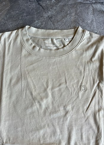 Bej Erkek Kısa Kollu Pamuklu Tişört - Görsel 2