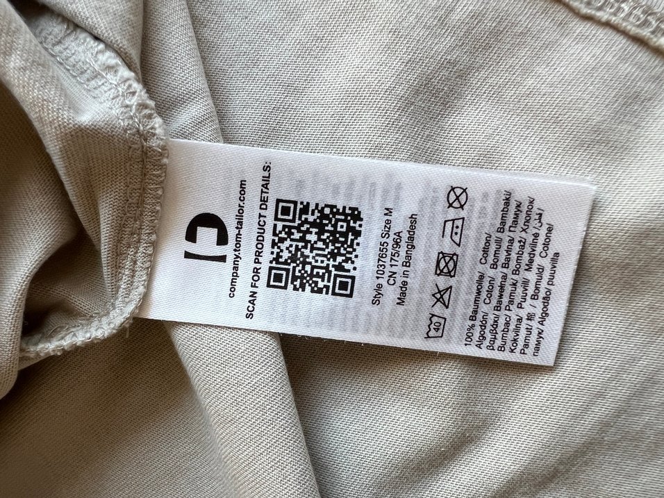 Bej Erkek Kısa Kollu Pamuklu Tişört - Görsel 5