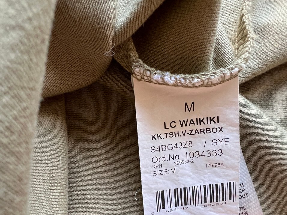 LCW Erkek Gri Kısa Kollu Salaş Tişört - Görsel 5