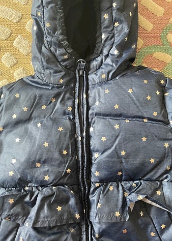 Kürklü Kapüşonlu Çocuk Lacivert Mont - Görsel 2