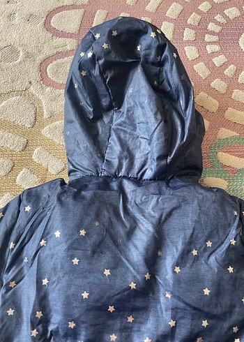 Kürklü Kapüşonlu Çocuk Lacivert Mont - Görsel 6