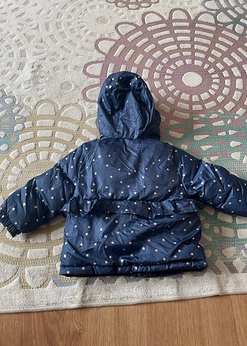 Kürklü Kapüşonlu Çocuk Lacivert Mont - Görsel 5