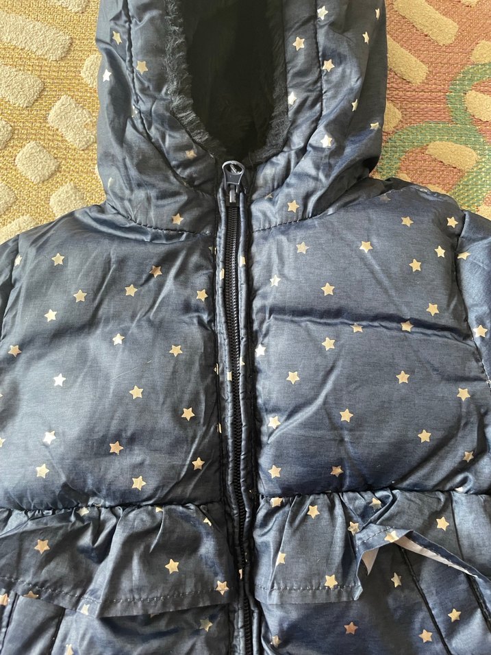 Kürklü Kapüşonlu Çocuk Lacivert Mont - Görsel 2