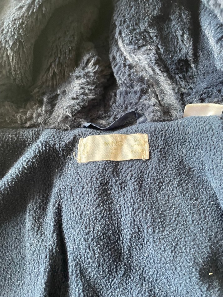 Kürklü Kapüşonlu Çocuk Lacivert Mont - Görsel 3