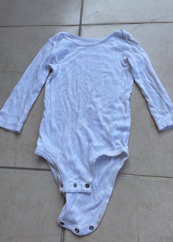 Uzun Kollu Beyaz Pamuklu Bebek Body - Görsel 4