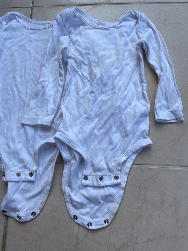 Uzun Kollu Beyaz Pamuklu Bebek Body - Görsel 2