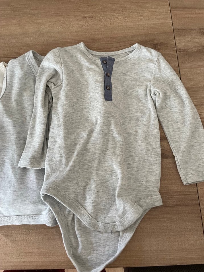 Erkek Bebek Kolsuz Keten Body - Görsel 4