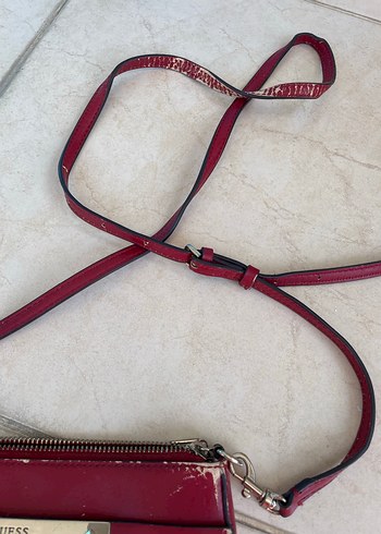 Kırmızı Deri Nakışlı Kadın Çanta - Görsel 3