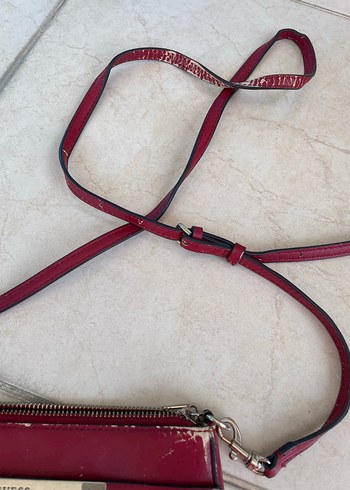 Kırmızı Deri Nakışlı Kadın Çanta - Görsel 4
