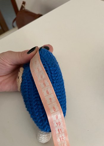 Mavi Örgü Kız Bebek Patik - Görsel 4