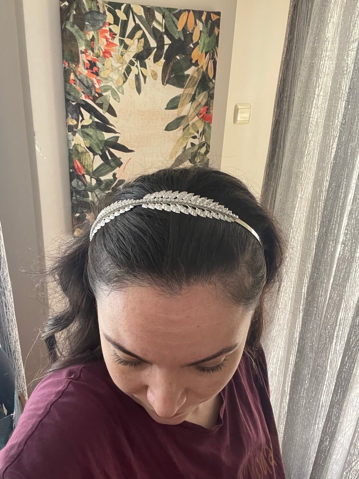 Sıralı Taşlı Metal Saç Aksesuarı - Görsel 4