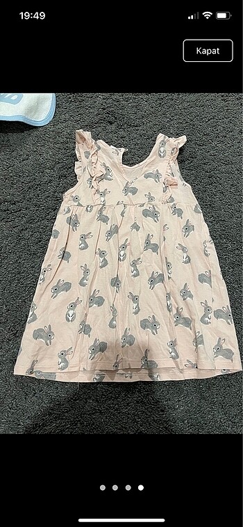 12-18 Ay Beden pembe Renk H&M elbise