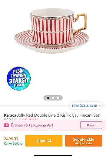 Çay fincan takımı 2 ?Li