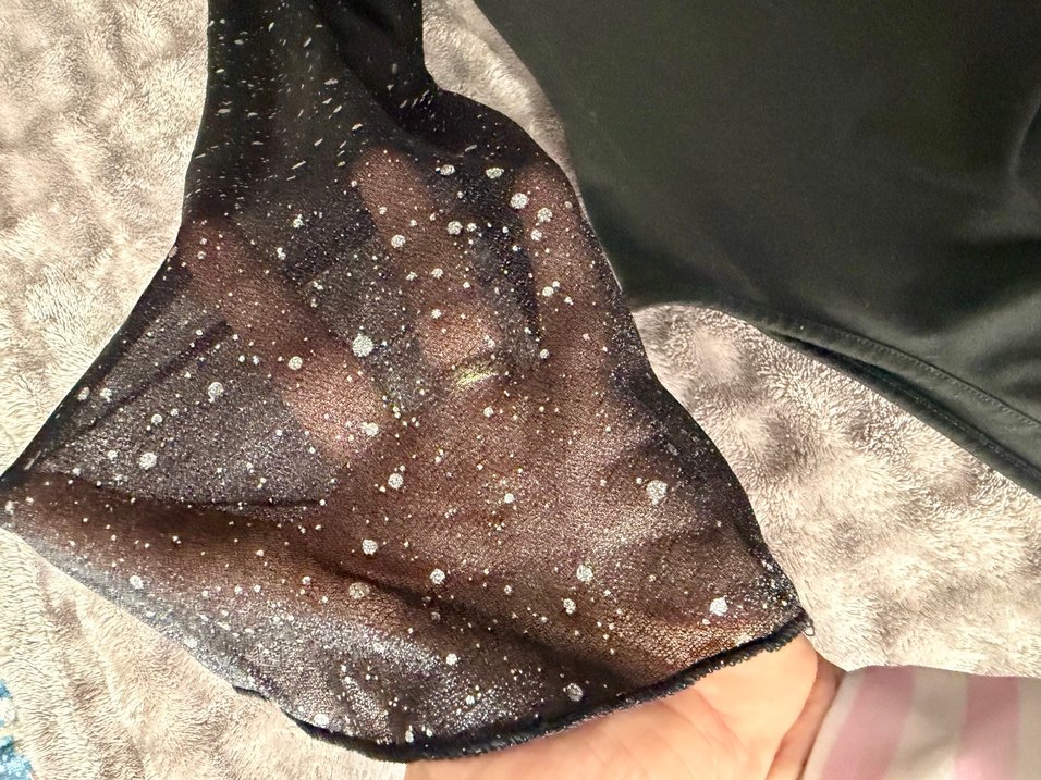 Uzun Kollu Siyah Drapeli Gösterişli Bluz - Görsel 2