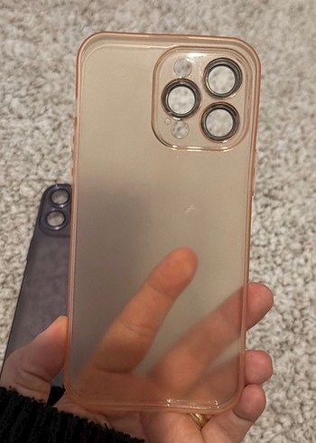 İPhone 15Promax Şeffaf Siyah ve Bej Telefon Kılıfı - Görsel 4