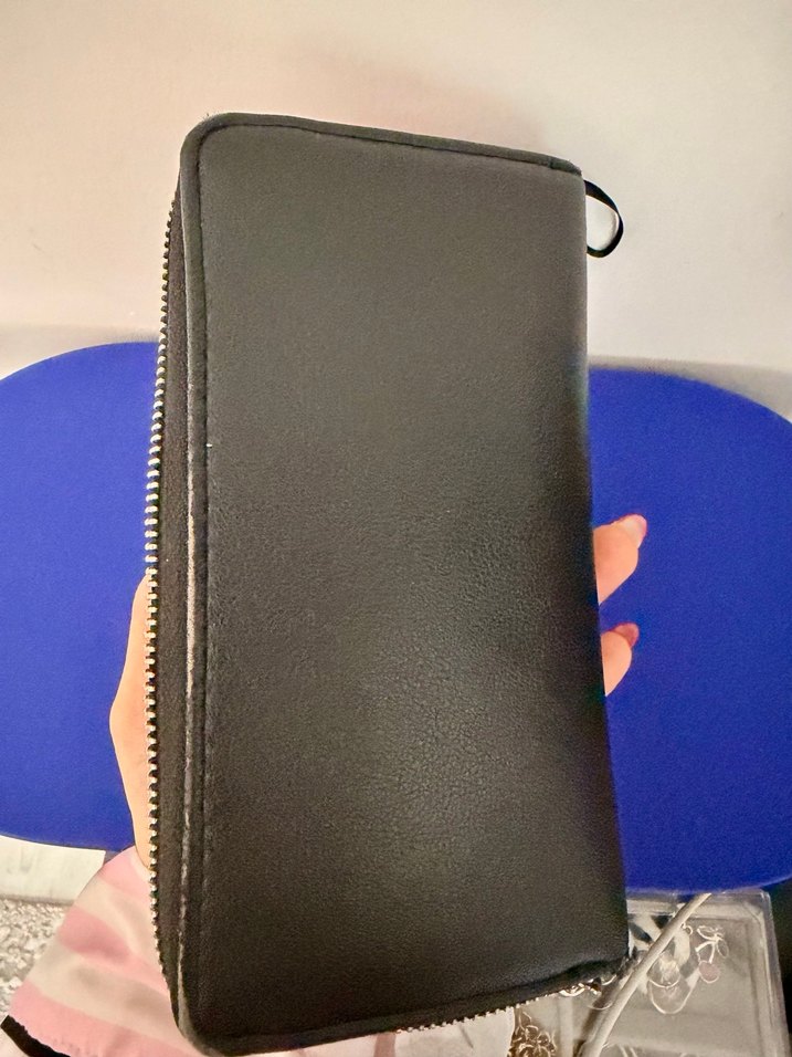 Pull&Bear Siyah Deri Fermuarlı Kadın Cüzdan - Görsel 3