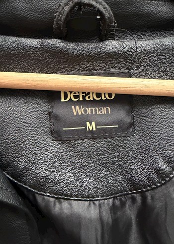 Düğmeli Siyah Deri Kadın Ceket - Görsel 5