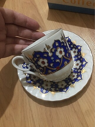 6 lı Kütahya Porselen Türk Kahvesi Fincan Takımı
