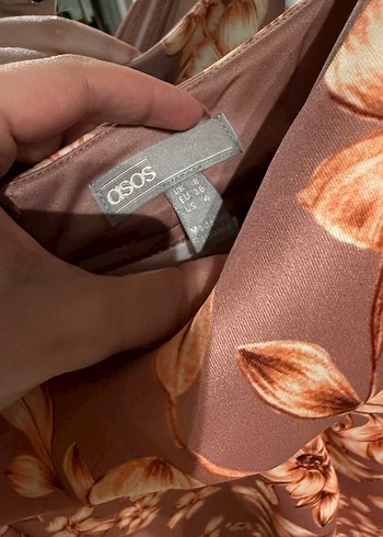 ASOS Pudra Çiçek Desenli Uzun Bohem Elbise - Görsel 3
