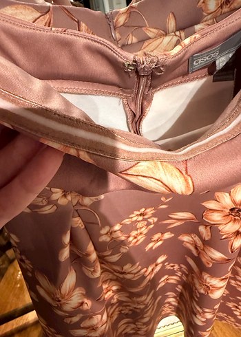 ASOS Pudra Çiçek Desenli Uzun Bohem Elbise - Görsel 2