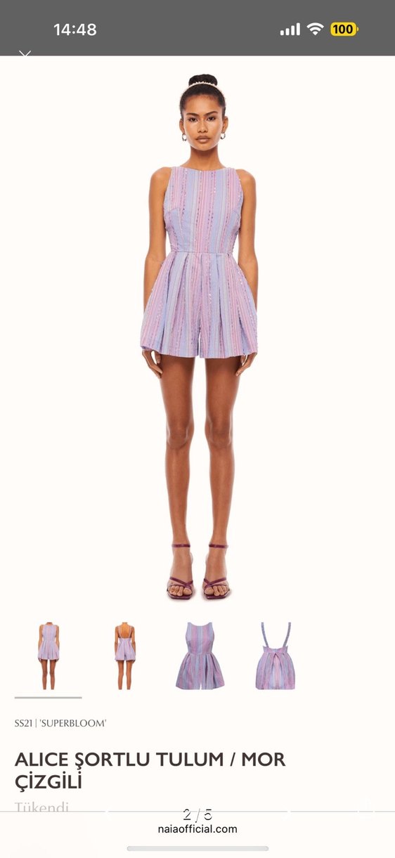 NAİA Lila Bohem Tulum - Görsel 2