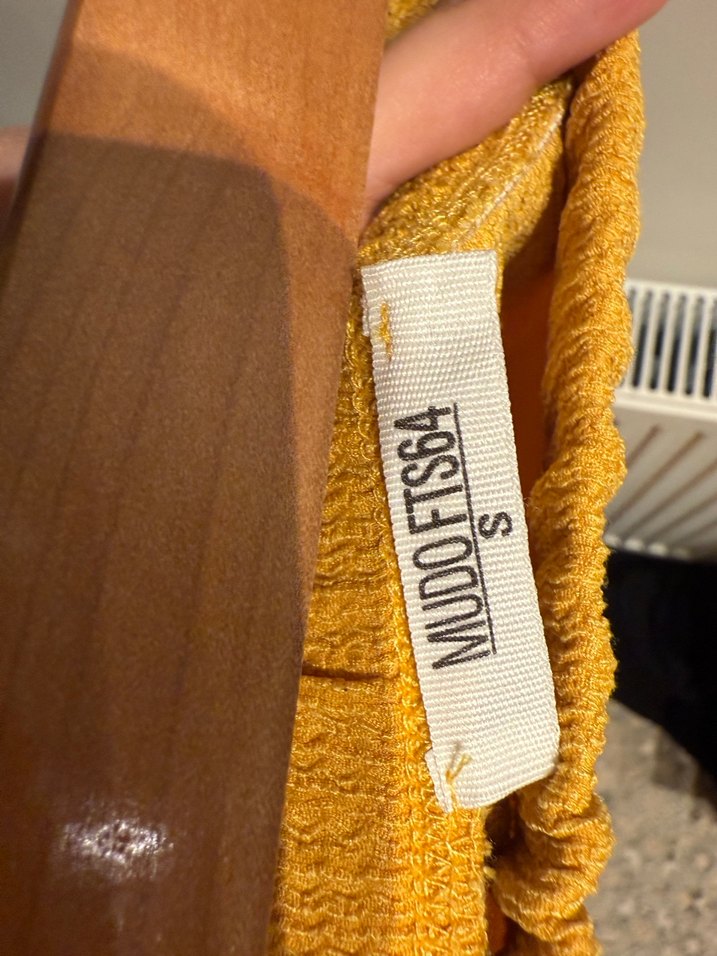 Sarı Drapeli Midi Etek - Görsel 2