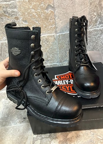 #Harley #Davidson Colmar Kadın Siyah Deri Bot - Görsel 9