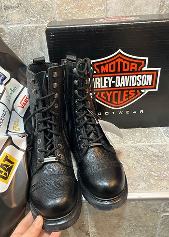 #Harley #Davidson Colmar Kadın Siyah Deri Bot - Görsel 5