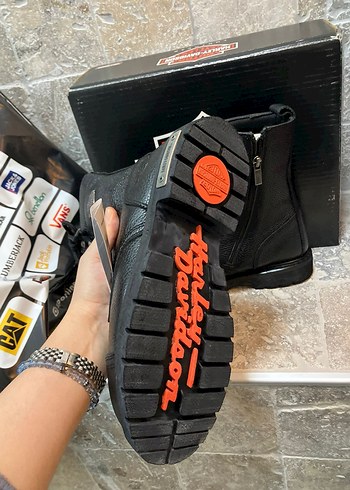 #Harley #Davidson Colmar Kadın Siyah Deri Bot - Görsel 2