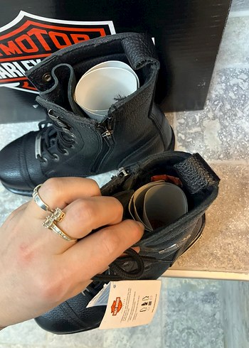 #Harley #Davidson Colmar Kadın Siyah Deri Bot - Görsel 8