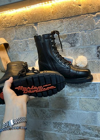 #Harley #Davidson Colmar Kadın Siyah Deri Bot - Görsel 7