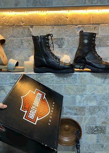 #Harley #Davidson Colmar Kadın Siyah Deri Bot - Görsel 6