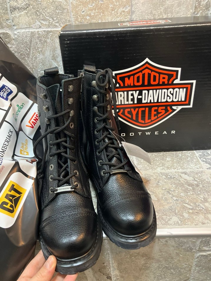 #Harley #Davidson Colmar Kadın Siyah Deri Bot - Görsel 5