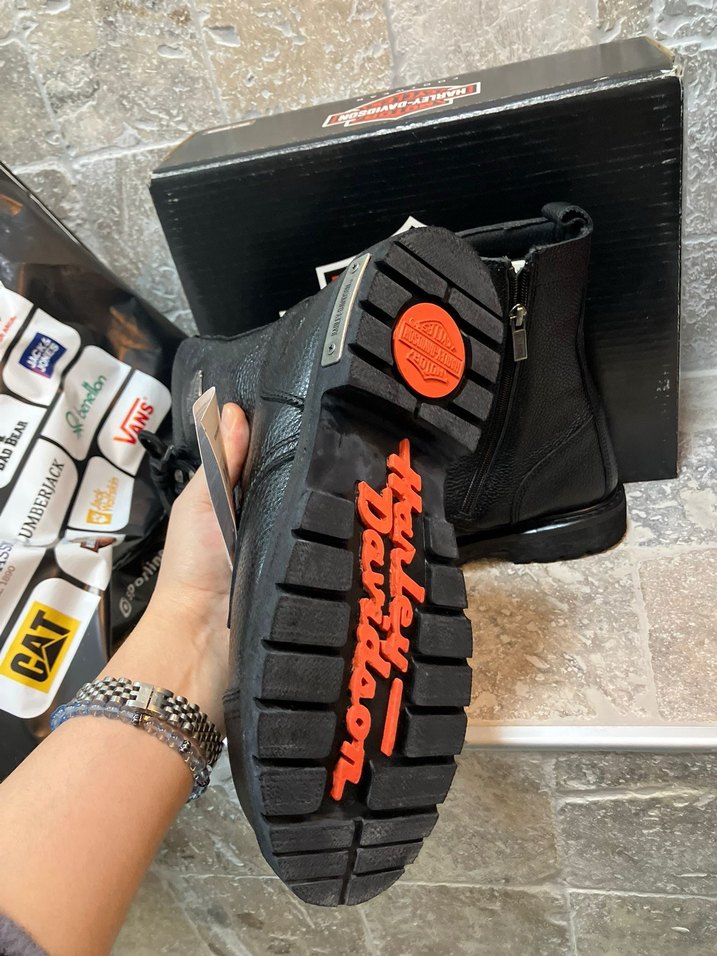 #Harley #Davidson Colmar Kadın Siyah Deri Bot - Görsel 2