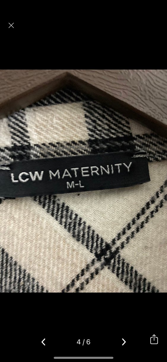 Gri Ekose Kadın Pamuk Gömlek - Görsel 4