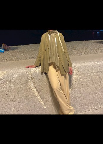 Lcw Keten Blazer Ceket Düğmeli - Görsel 3