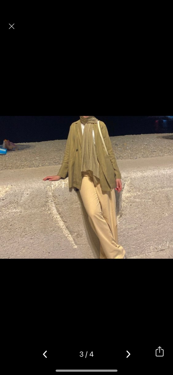 Lcw Keten Blazer Ceket Düğmeli - Görsel 3