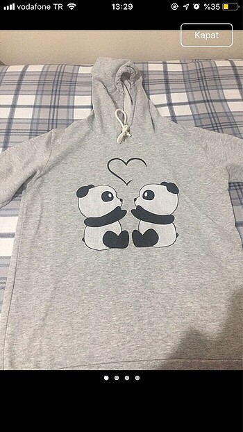 Panda baskılı sweatshirt