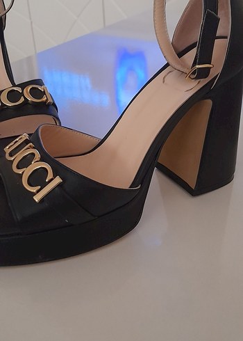 Gucci Siyah Platform Topuklu Ayakkabı - Görsel 6