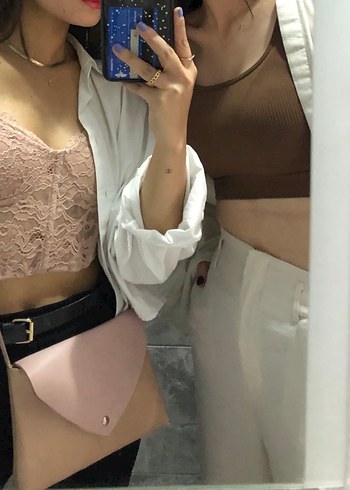 Bej Dantel İşlemeli Straplez Büstiyer - Görsel 3