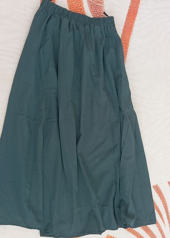 Yeşil Drapeli Uzun Kadın Etek - Görsel 3