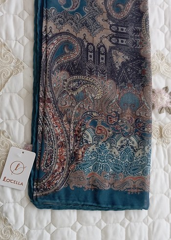 Lacivert Dantel Detaylı Bohem Şal - Görsel 2