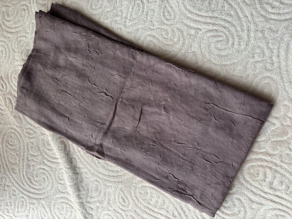 Bej Gri Keten Kadın Şal - Görsel 2