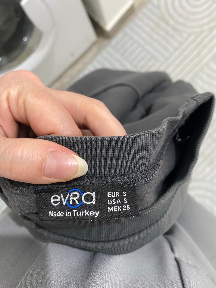 Gri Kadın Sweatshirt, Salaş Kesim, Uzun Kollu - Görsel 5