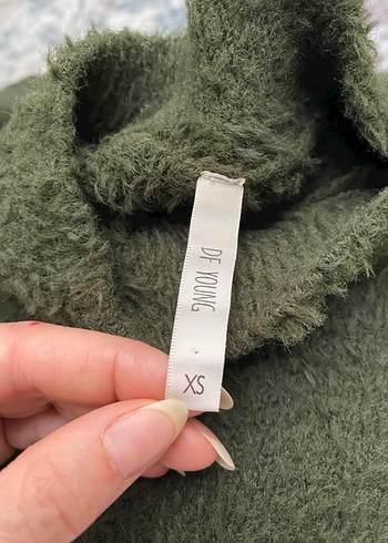 Kadın Haki Balıkçı Yaka Triko Kazak - Görsel 4