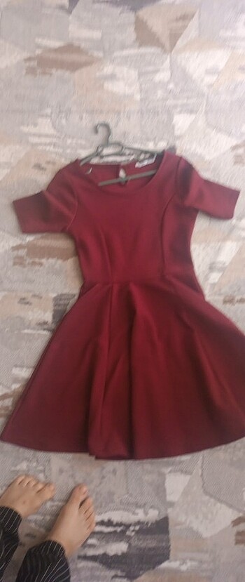 xs Beden bordo Renk LCW xs elbise 