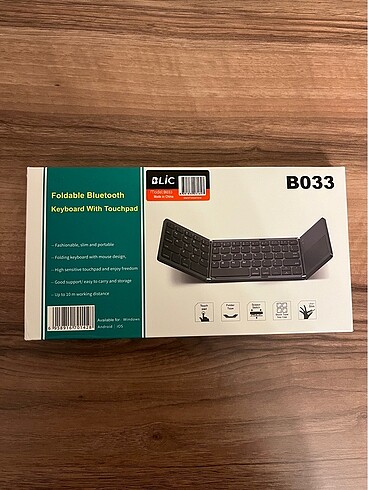 Katlanabilir Bluetooth Klavye & Touchpad