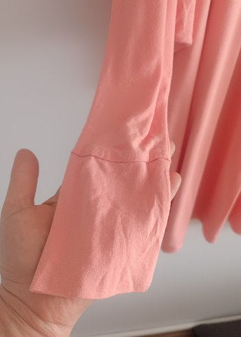 Pembe Uzun Kollu Salaş Tunik - Görsel 6